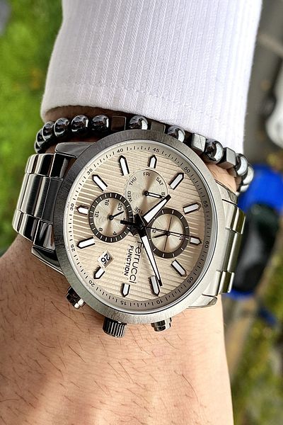 Ferrucci Steel Cord Men's Wristwatch, Active All Functions, 3 ATM Waterproof + Bracelet Gift