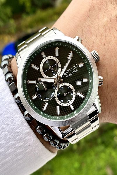 Ferrucci Steel Cord Men's Wristwatch, Active All Functions, 3 ATM Waterproof + Bracelet Gift