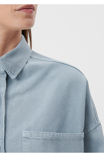 Mavi Gömlek Loose Fit / Bol Rahat Kesim 1210491-70731