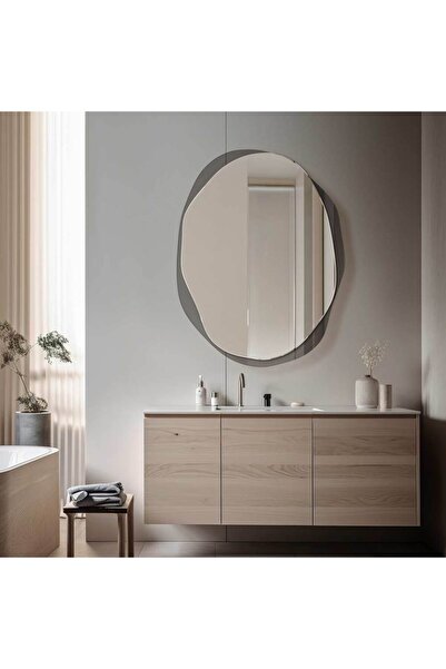 MKS Design Asimetrik Ayna / Füme Ayna / İkili Ayna / Düzensiz Ayna / Dekoratif Ayna / Salon Aynası