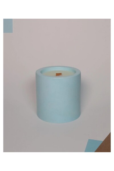 Summer Collection Ahşap Fitilli Beton Mum Okyanus Kokusu
