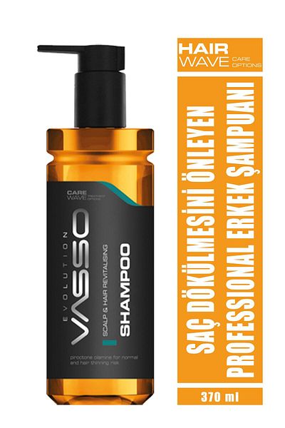 Vasso Men Anti-Hair Loss Anti-Shedding Shampoo - Pro Active Shampoo 370 ml