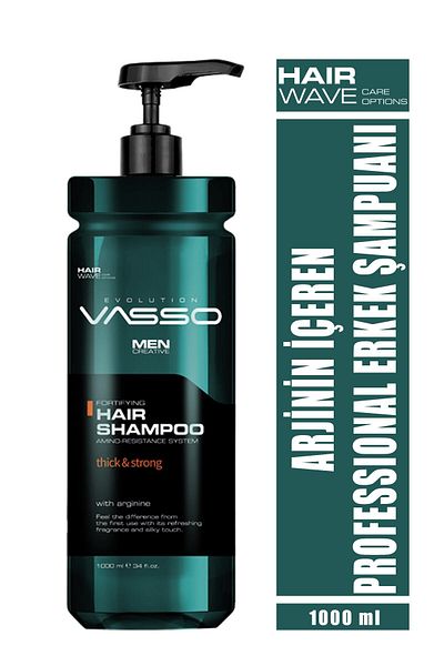 Vasso Men Professional Men's Shampoo Containing Arginine Amino-resistance 1000 ml