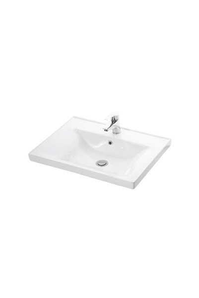 ÖZCEDEN Çiğdem 65 Cm Beyaz Mdf Seramik Lavabolu Asma Banyo Alt Dolabı