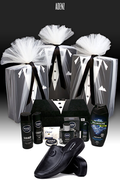 NIVEA Damat Bohcası - Damat Kutusu/Sandığı/Kişisel Bakım Ürünleri/Pierre Cardin Çeyiz Terliği 289/Tül