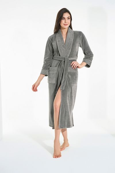 Nuşa Rochie din bumbac jacquard cu guler