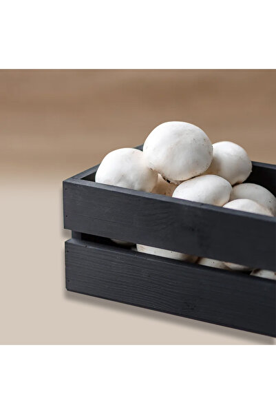 temamall Siyah ahşap kutu, Organizer, Saklama kutusu, Ekmek kutusu, Banyo organizeri