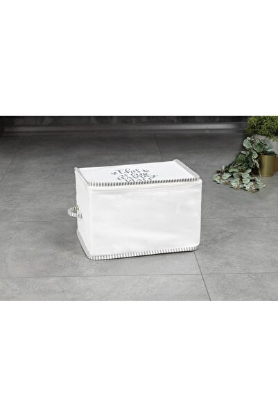 Buti Baskılı İpli Kazak Hurcu - Beyaz - 30x22x20 - 104201