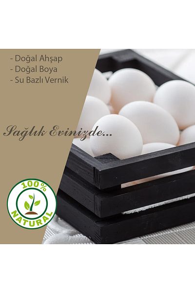 temamall Black Wooden Case, General Purpose Case, Decorative Organizer30x25 cm