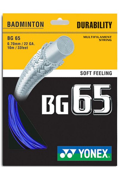 YONEX BG65 Κορδόνι ρακέτας μπάντμιντον 10 m Μπλε