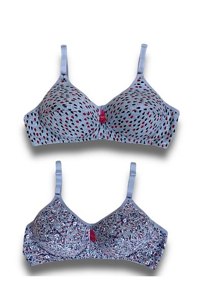 Liza Sutien din burete cu model neasistat multicolor din 2 piese
