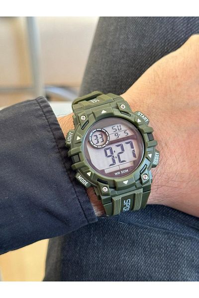 Korikom Digital Waterproof Army Green Youth Wrist Watch SPEC000314 - Alarm, Chronometer, LED