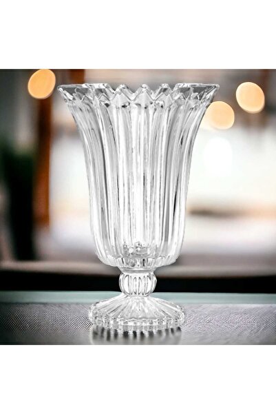 Glass In Love Düz Çizgi Desenli Vazo