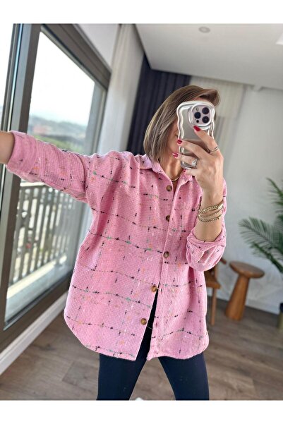 NUDEQUEEN Oversize Kaşmir Oduncu Gömlek Ceket