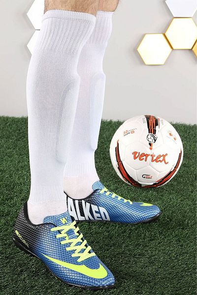 AlbiShoes Pantofi de fotbal pentru gazon fără dinți pentru bărbați, Super Mercury, mărime mare, supradimensionați (45-47)