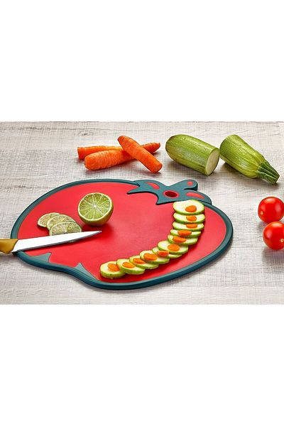YOGH 2-Pack Watermelon Tomato Cutting Board - Anti-Slip, Silicone Edged Board