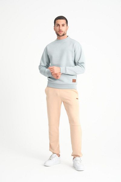 COOLHILL Ανδρικό φούτερ Ice Blue Crew Neck Basic Crest