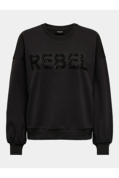 ONLY Дамски суитшърт с кръгло деколте и ефект на камъни - 15310260