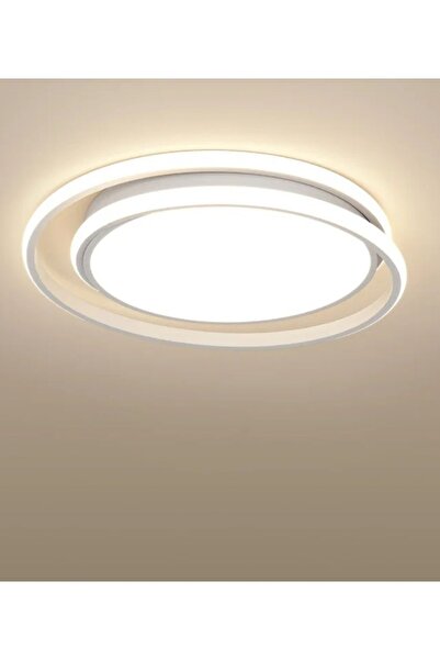 Ledmi Lighting Yuvarlak Tavan Avizesi, 3 Renk Aydınlatmalı, Kumandalı Led Avize,Modern Avize,Spor Avize,Beyaz Avize