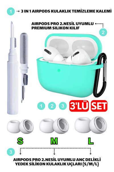 EWEC Pro 2.Nesil Uyumlu Silikon Kılıf, Anc Delik Yedek Silikon Uçları (S,M,L)...