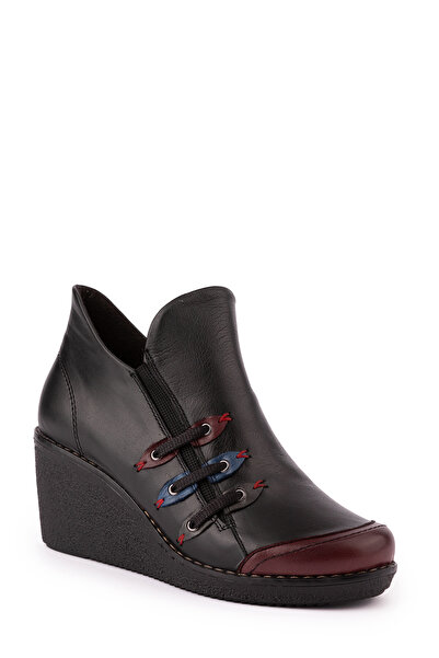 Elile Shoes Hakiki Deri 34-35-41-42-Numara Dolgu Topuk Kışlık Kadın Bot