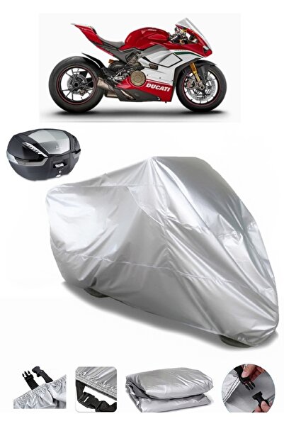 AUTOLION حقيبة خلفية متوافقة مع القماش المشمع للدراجات النارية Ducati Panigal...