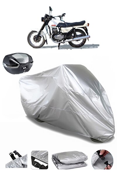 AUTOLION حقيبة Jawa 350 Twin Sport الخلفية المتوافقة مع مشمع الدراجات النارية...