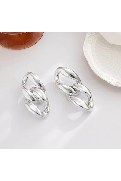 monalisatoka Kadın Zincir Gümüş Küpe