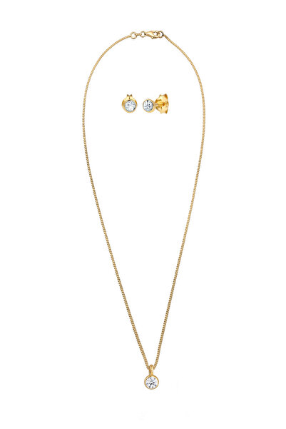 ELLI Schmuckset Basic Elegant Kristal 925 Gümüş