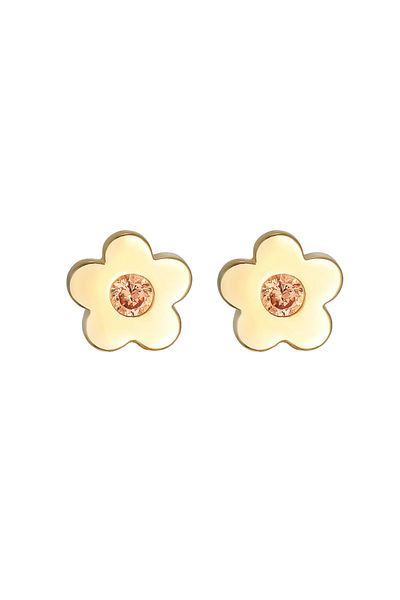 ELLI Ohrringe Kinder Blume Kristal 925 Gümüş