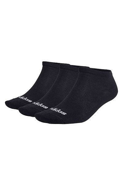 adidas Unisex Sneakersocken, 3er Pack - Thin Linear Low-Cut, dünne Socken, Logo, einfarbig
