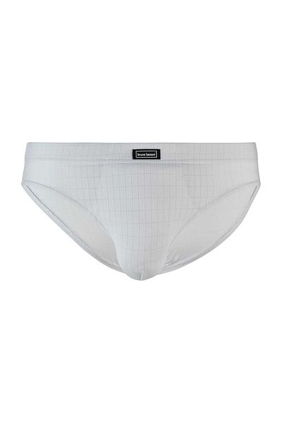 Bruno Banani Herren Slip - Check Line 2.0, Unterwäsche, Sportslip, Polyamid, Logo, Karo, einfarbig