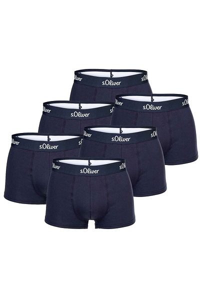 s.Oliver Herren Boxershorts, 6er Pack - Trunks, Hipster, Baumwoll-Stretch