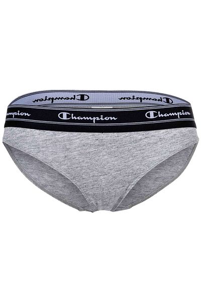 Champion Damen Bikini-Slips, 2er Pack - Slips, Logo-Bund, einfarbig
