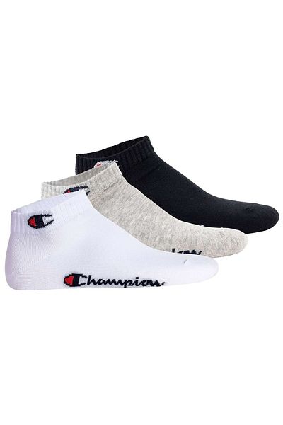 Champion Unisex-Socken, 3er-Pack – Viertelsocken, Basic, Logo