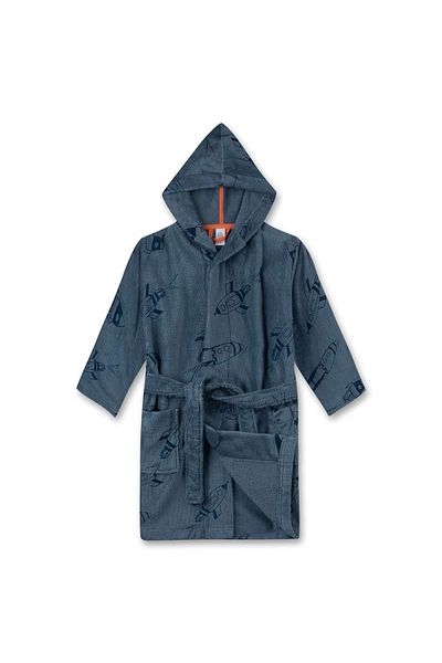 Sanetta Jungen Cap Top Bademantel - Allover-Print, Baumeva und Tasche
