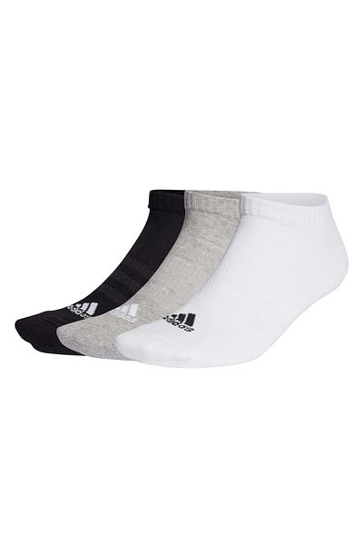 adidas Unisex Sneakersocken, 3er Pack - Cushioned Low-Cut, Logo, gepolstert, einfarbig