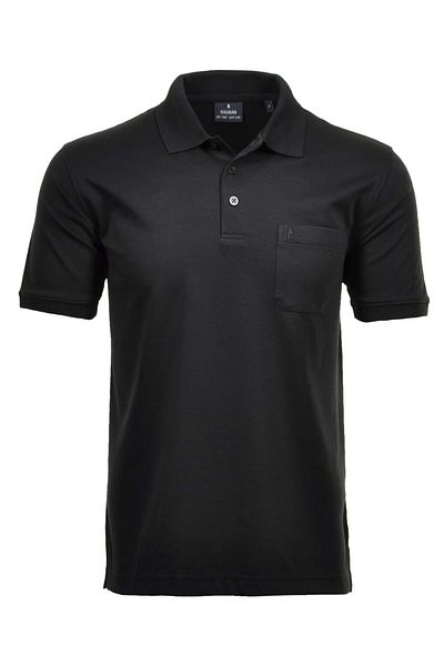 Ragman Herren Poloshirt - Softknit-Polo, Baumwollmischung, Brusttasche, Knopfleiste, kurz