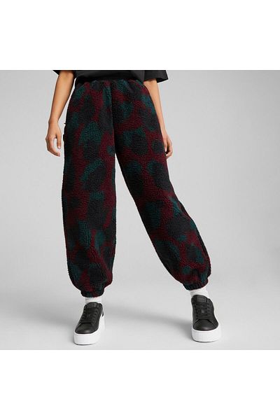 Puma DOWNTOWN AOP Sherpa Pants Dark Jasper