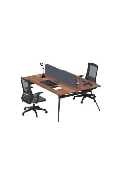 Çağın Ofis Mobilyaları DEEP İKİLİ 140 CM ÇALIŞMA OFİS MASA Workstation (Minya...