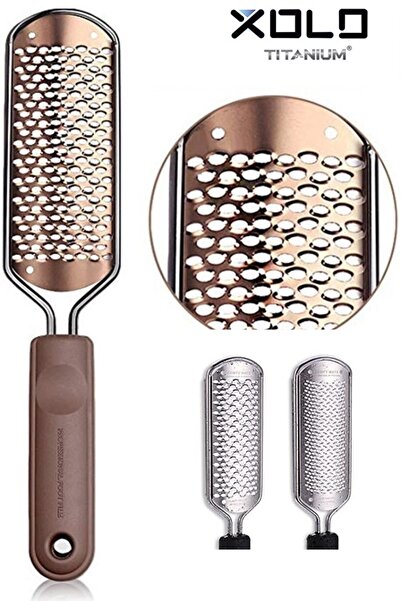 xolo Ayak Tabanı Bakım Törpüsü Topuk Nasır Temizleme Rendesi Inox Çelik Pasla...