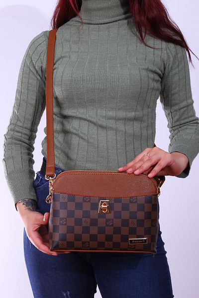 By Hakan ΣΧΕΔΙΟ ΓΥΝΑΙΚΕΙΑ ΤΣΑΝΤΑ CROSSBODY Printed Brown
