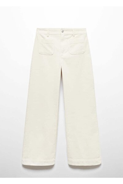 MANGO Woman Fitilli kadife culotte pantolon