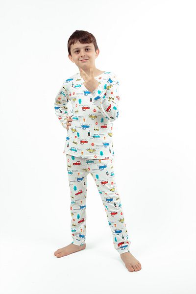 Krazber Set de pijamale cu imprimeu mașini pentru băieți