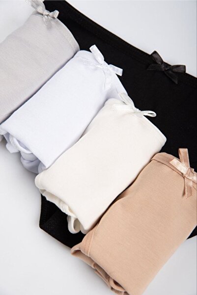 Happy Fox Βαμβακερά νεανικά εσώρουχα για κορίτσια σετ 5 συσκευασιών Lycra Slip Basic