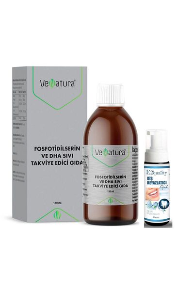 VeNatura 150 ml Phosphotydilcerin and Dha Liquid - Food Supplement, Whitening Foam Gift