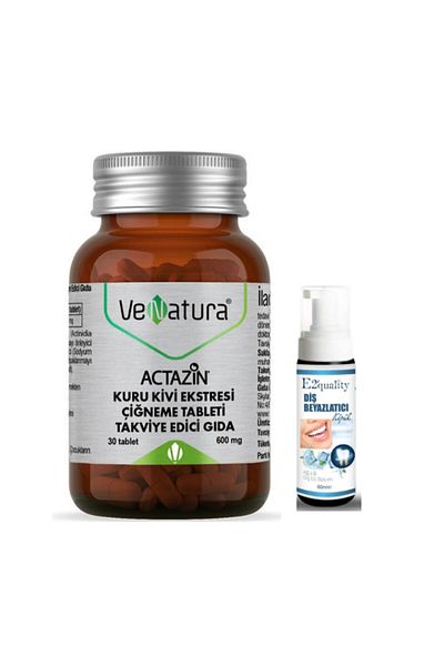 VeNatura Actazin Dry Kiwi Extract - 30 Tablets Supplement Whitening Teeth Foam Gift