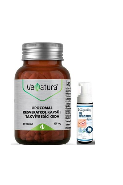VeNatura Resveratrol Liposomal Capsule - 60's Supplementary Food, Whitening Foam Gift