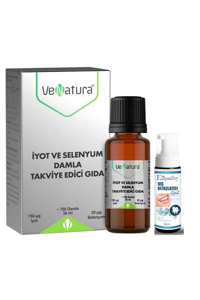 VeNatura 30 ml Iodine and Selenium Drops - Supplementing Whitening Foam Gift