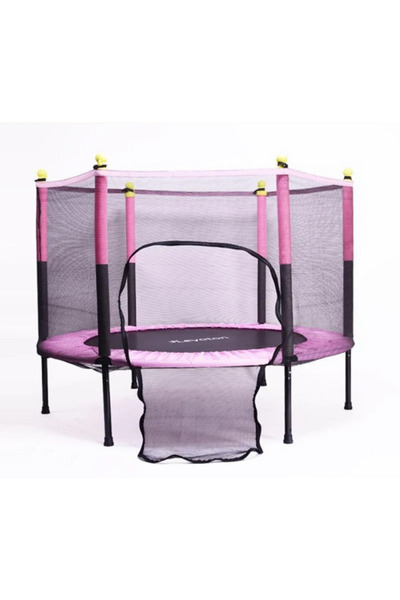 Clifton Fileli Büyük Boy Trambolin Kolay Kurulum (120 CM Çap Pembe)